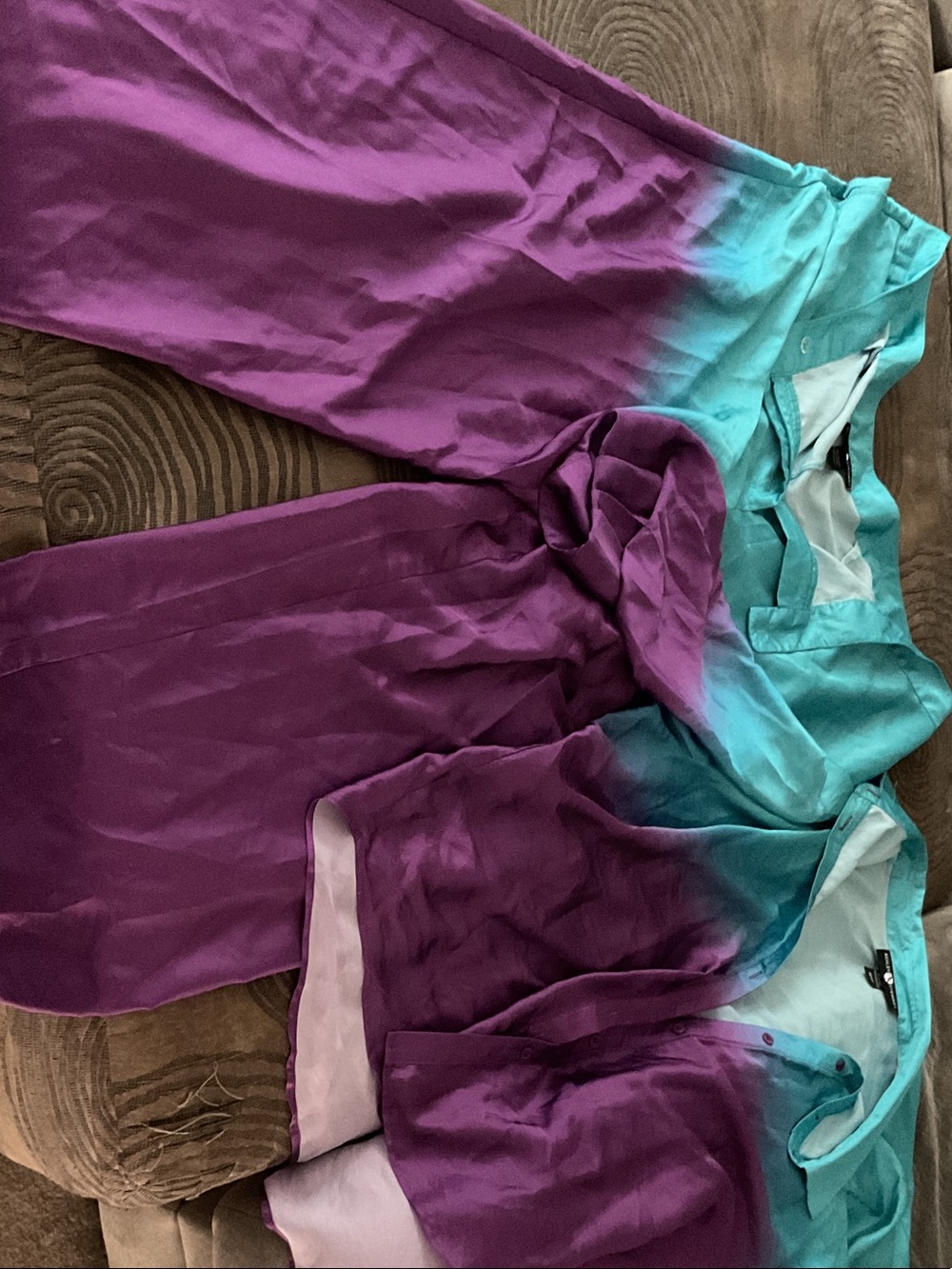 Ashley Stewart Purple and Teal Ombre Pantsuit